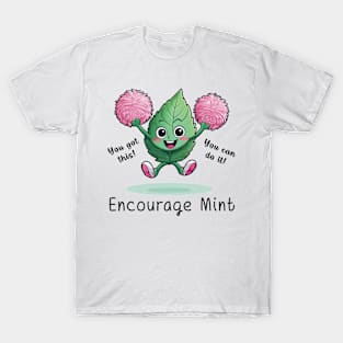 Encourage Mint with PomPoms T-Shirt